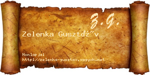 Zelenka Gusztáv névjegykártya