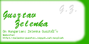 gusztav zelenka business card